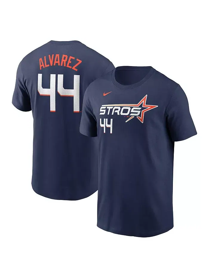 Мужская футболка Yordan Alvarez Houston Astros City Connect 2025 с именем и номером — изображение 1 из 3, синий