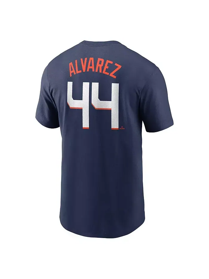 Мужская футболка Yordan Alvarez Houston Astros City Connect 2025 с именем и номером — изображение 3 из 3, синий