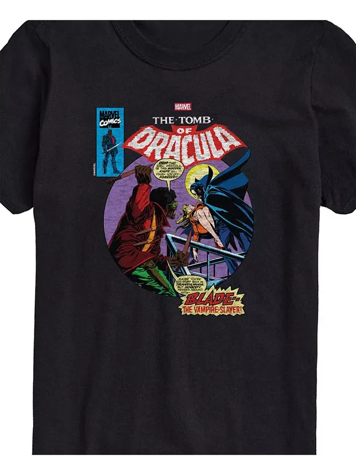 Мужская футболка с коротким рукавом Marvel Blade Tomb of Dracula AIRWAVES — изображение 2 из 3, черный