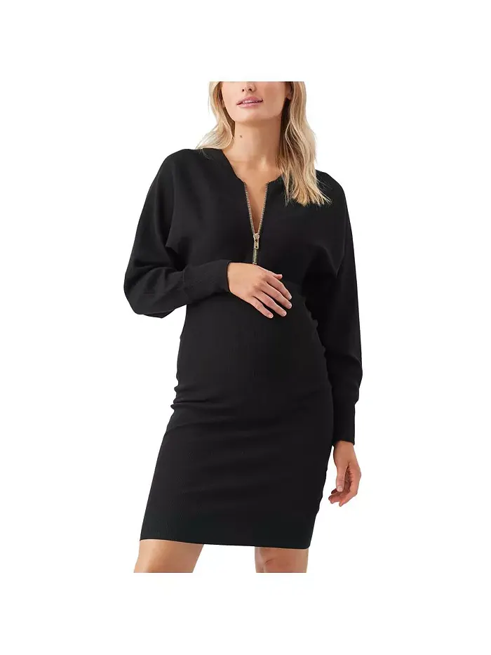 Платье для беременных и кормящих мам с застежкой-молнией Ripe Ripe Maternity — изображение 1 из 3, черный