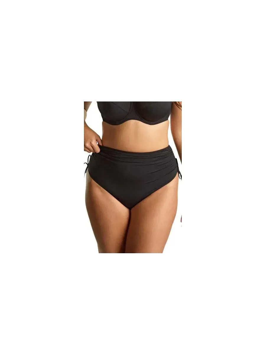 Плавки бикини с высокой посадкой и регулируемыми завязками по бокам Panache Lingerie — черный