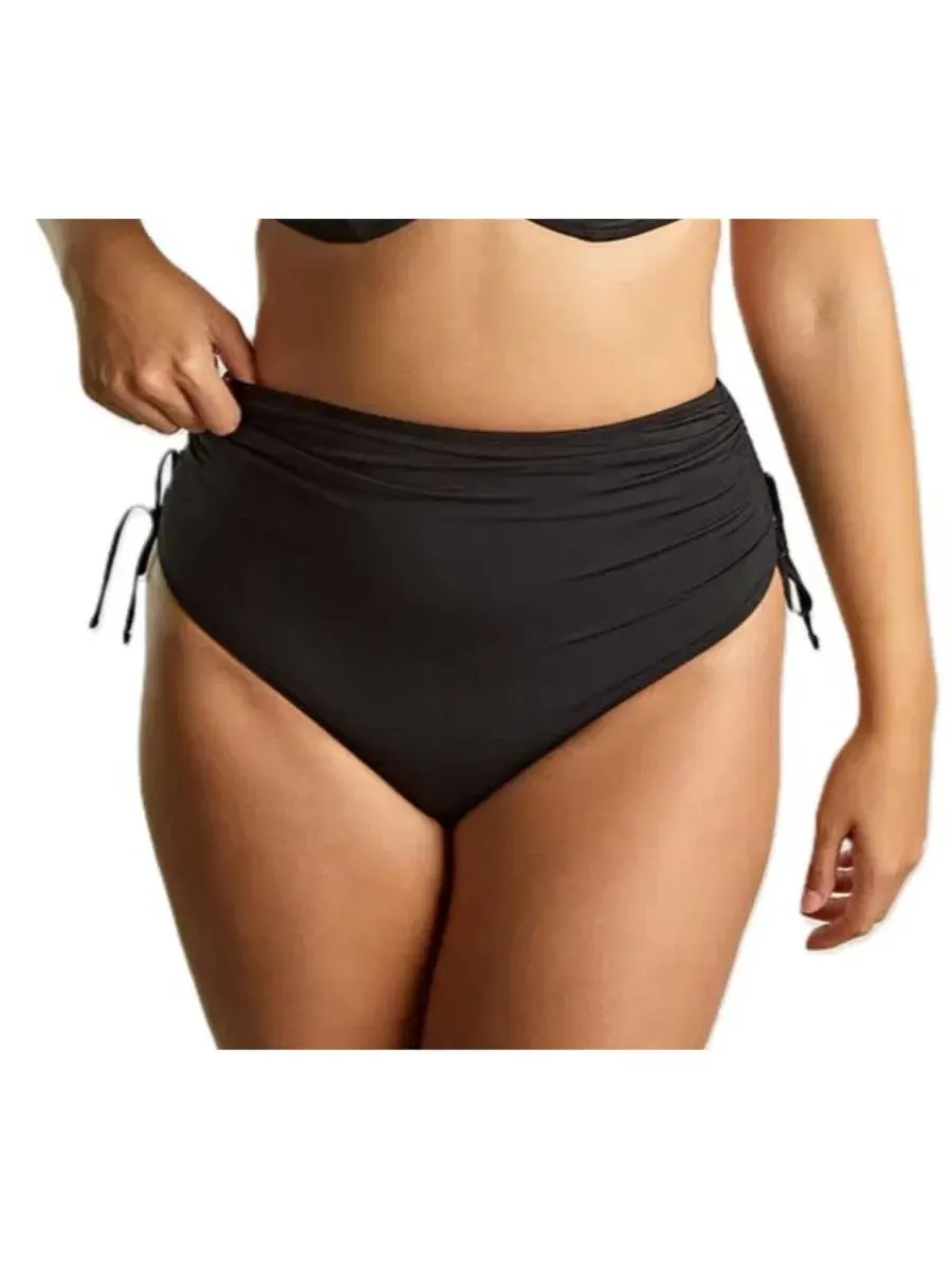 Плавки бикини с высокой посадкой и регулируемыми завязками по бокам Panache Lingerie — изображение 4 из 4, черный