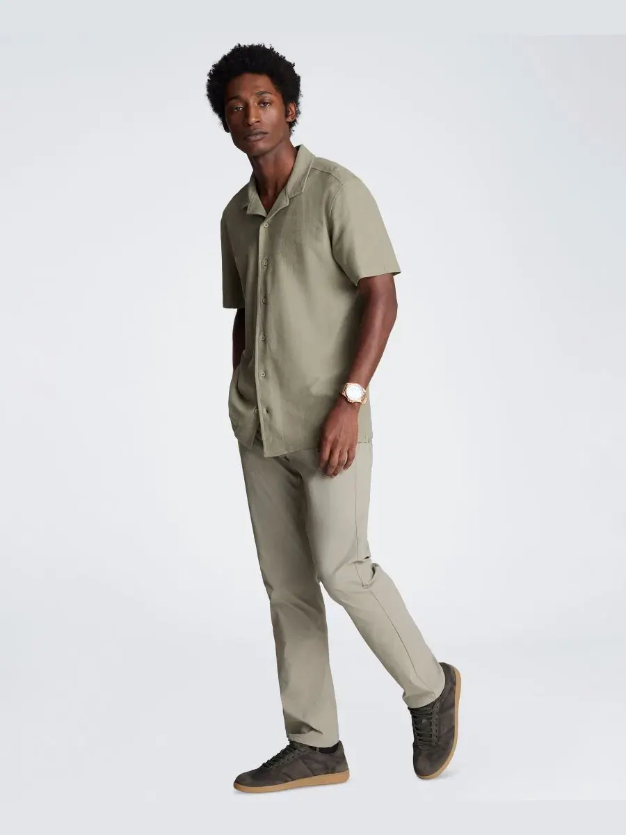 Мужская классическая рубашка с коротким рукавом Kenneth Cole — изображение 2 из 5, шалфейный