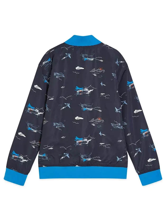 Мальчиковая куртка-бомбер реверсивная размер 4T-7T Scotch & Soda — изображение 2 из 6, коричневый