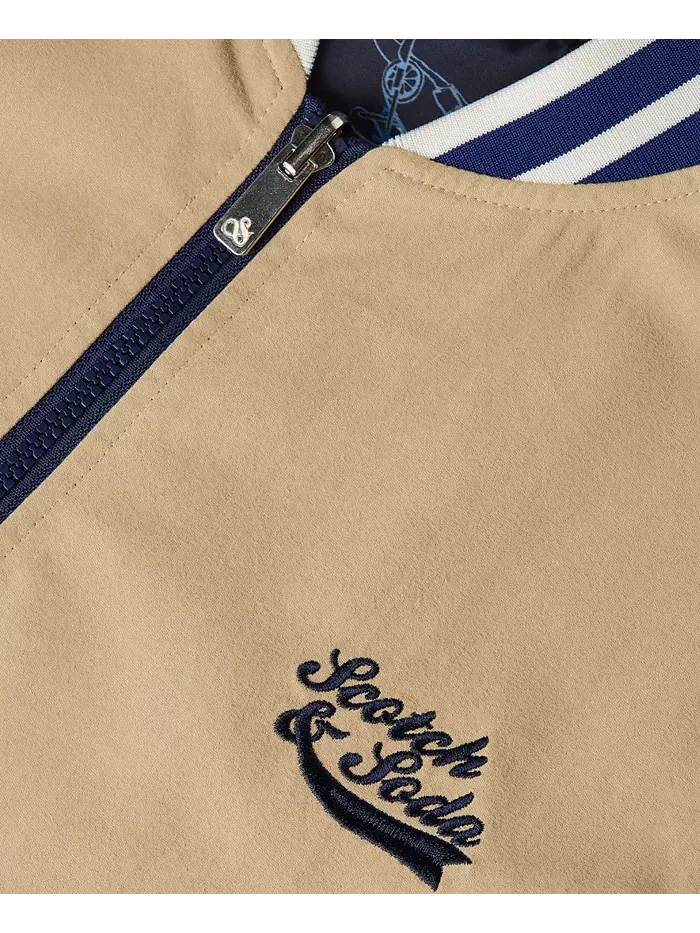 Мальчиковая куртка-бомбер реверсивная размер 4T-7T Scotch & Soda — изображение 6 из 6, коричневый