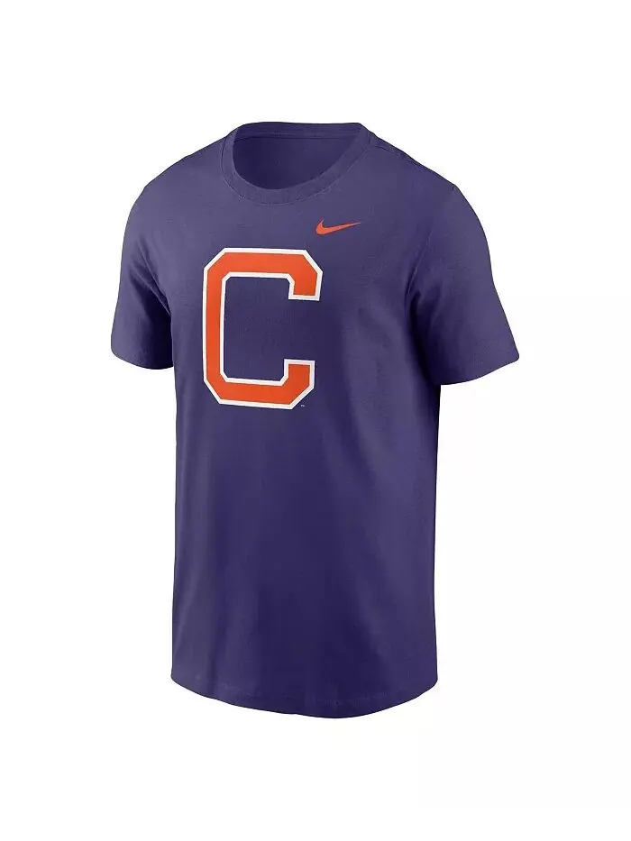 Мужская фиолетовая футболка Clemson Tigers Primetime Evergreen с альтернативным логотипом Nike — изображение 2 из 3