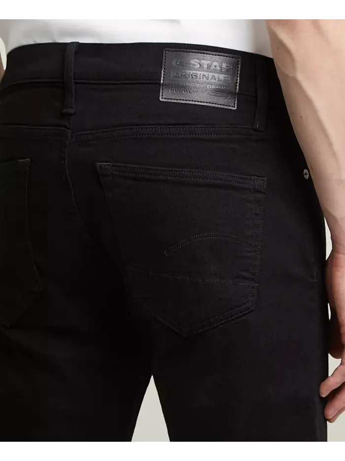 Мужские облегающие джинсы 3301 G-Star Raw — изображение 4 из 6, черный