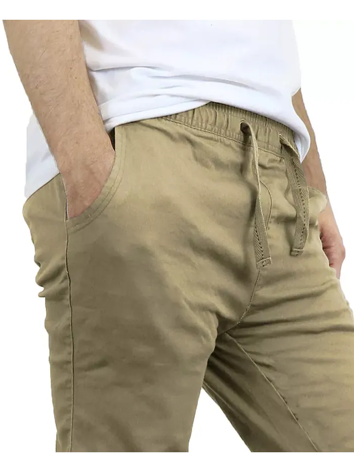 Мужские джинсы-джоггеры Slim Fit Basic Stretch Twill, набор из 3 штук Galaxy By Harvic — изображение 3 из 5, коричневый
