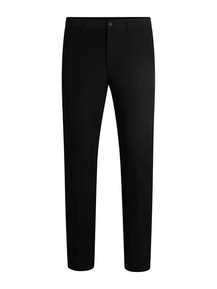 Мужские водоотталкивающие брюки Slim-Fit Hugo Boss — изображение 3 из 4, черный