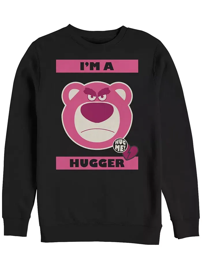 Disney Мужская толстовка с капюшоном Toy Story Hugger Lotso Bear, флисовая Fifth Sun — изображение 1 из 1, черный