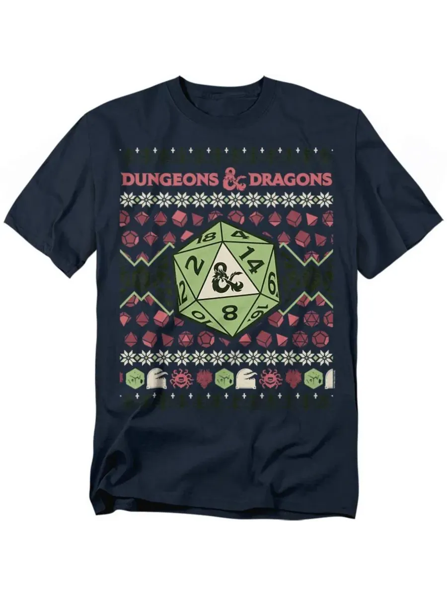 Футболка с принтом D&D 20 Sided Dice D&D — изображение 1 из 3, темно-синий