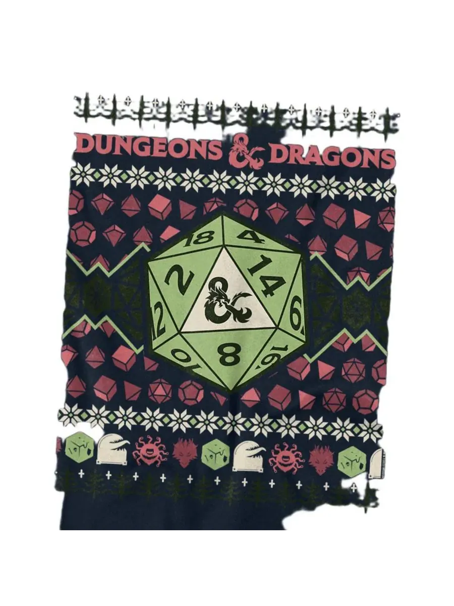 Футболка с принтом D&D 20 Sided Dice D&D — изображение 2 из 3, темно-синий