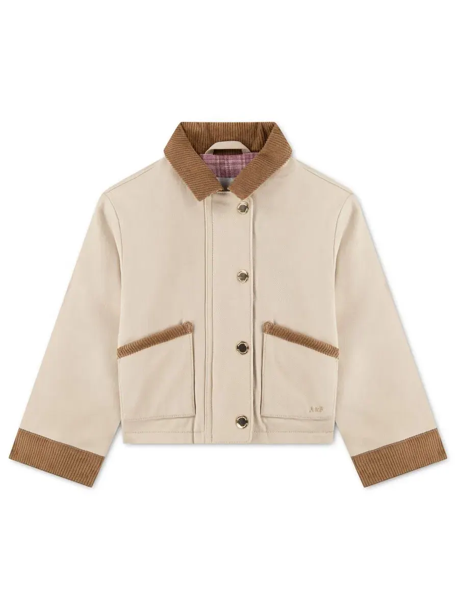 Детское пальто на подкладке с воротником-стойкой, с длинным рукавом abercrombie kids