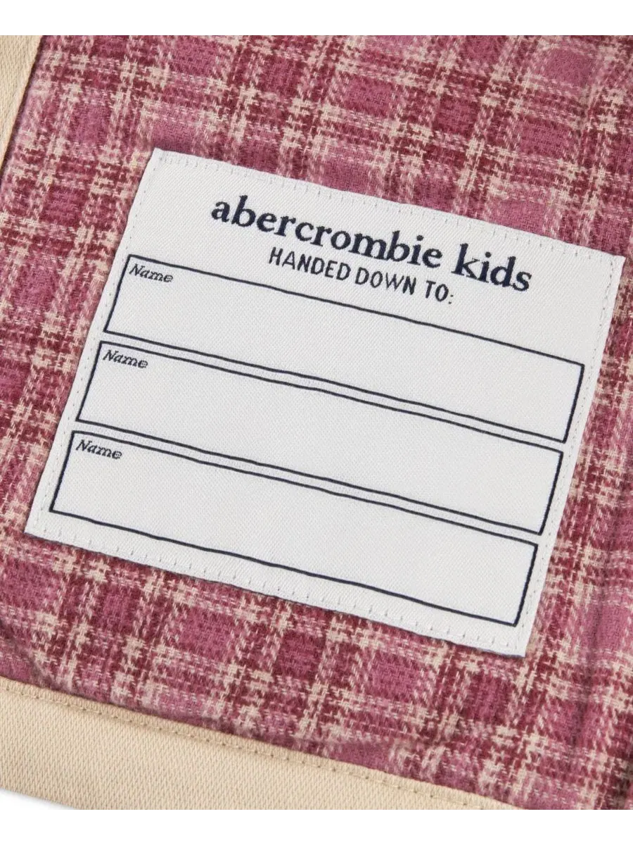 Детское пальто на подкладке с воротником-стойкой, с длинным рукавом abercrombie kids — изображение 4 из 4, серый