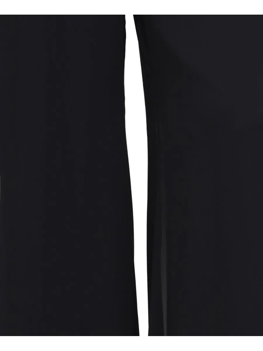 Брюки-палаццо из шифона с широкими штанинами, модель Wide-Leg Chiffon Palazzo Alex Evenings — изображение 3 из 3, черный
