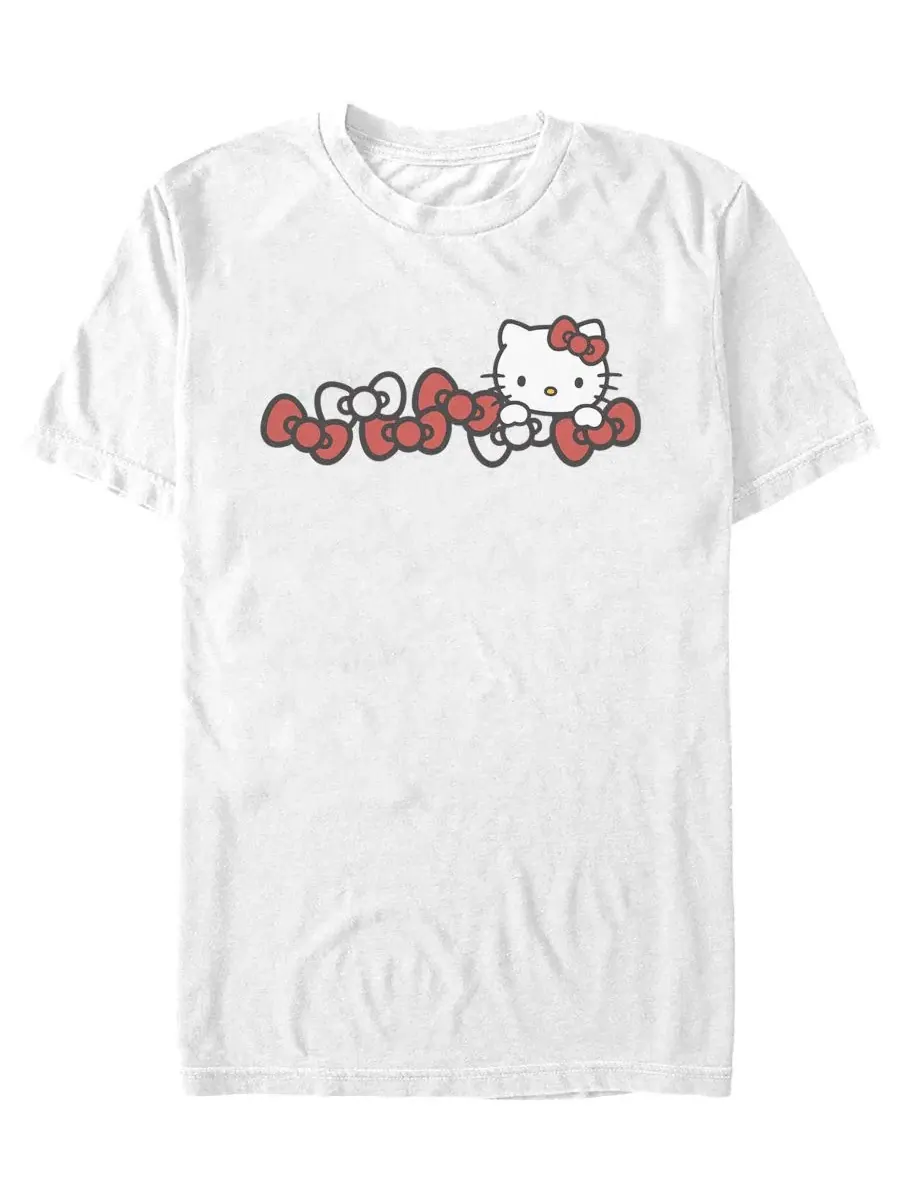 Футболка с принтом Hello Kitty Repeat Bow and Character Fifth Sun — изображение 1 из 3, белый