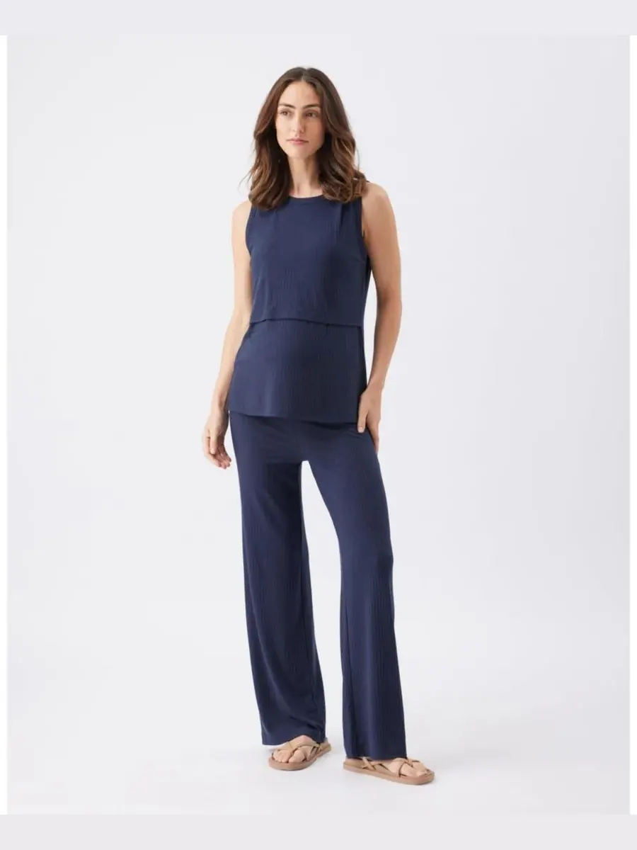 Майка для кормления грудью "Masterity Ripe Peter Rib" Ripe Maternity — изображение 6 из 6, темно-синий
