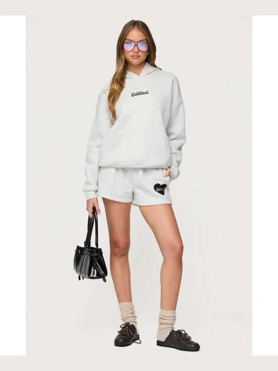 Женские спортивные шорты Big Love Edikted Edikted — изображение 5 из 5, серый
