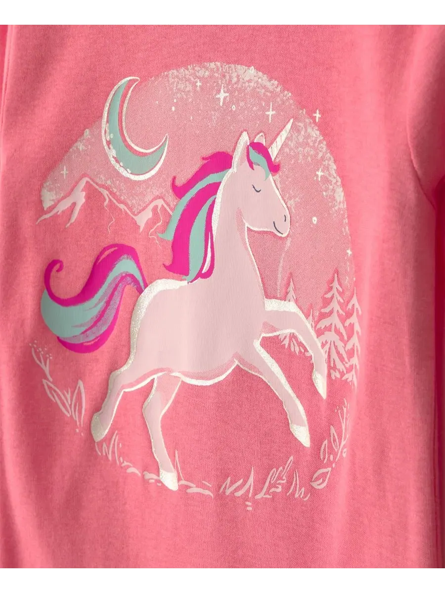 Комплект пижам из хлопка с длинным рукавом Unicorn Cotton Pajamas Carter's — изображение 6 из 6, розовый