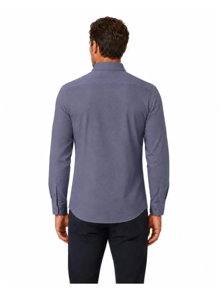 Рубашка с длинным рукавом Slim Fit Elie Balleh — изображение 2 из 5, темно-синий
