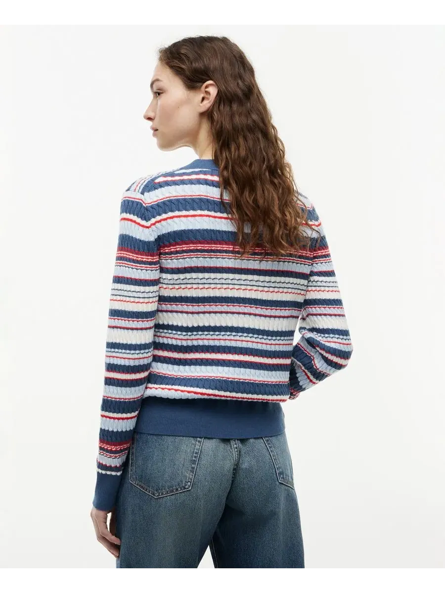 Свитер Tommy Hilfiger с косами — изображение 4 из 4, синий/красный мульти
