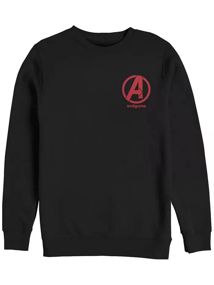 Мужская толстовка Marvel Avengers Endgame с логотипом на левой груди, флис с круглым вырезом Fifth — изображение 1 из 1