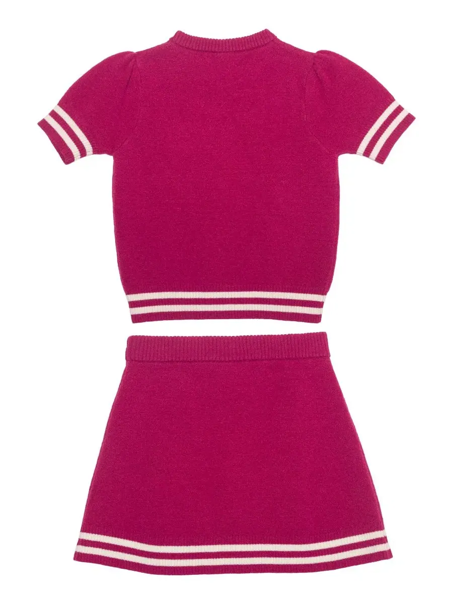 Детский комплект из свитера и юбки с Микки Маус Minnie Mouse 2-Piece Set Disney — изображение 2 из 7, бордовый