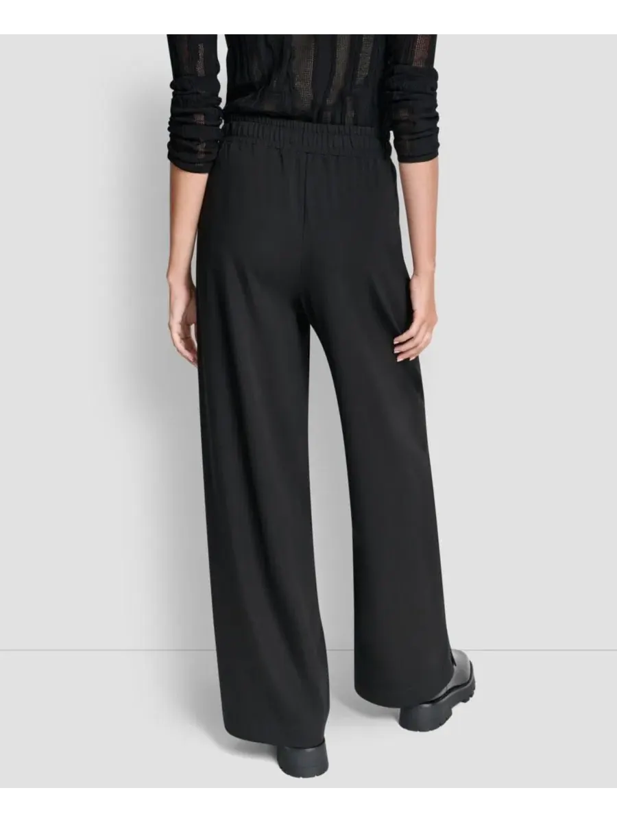 Штаны с широкой штаниной Soho Ponte Pull-On Wide-Leg DKNY — изображение 5 из 6, черный