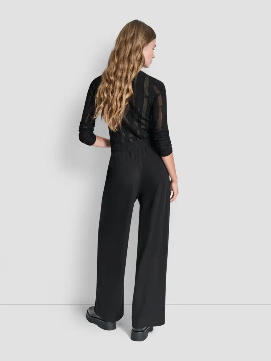 Штаны с широкой штаниной Soho Ponte Pull-On Wide-Leg DKNY — изображение 6 из 6, черный