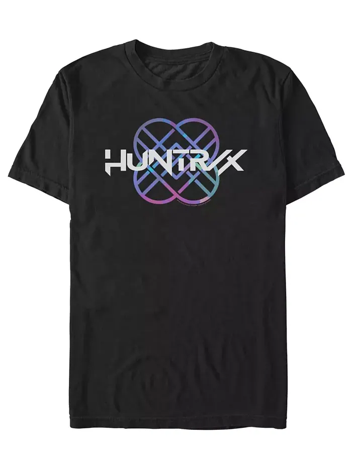 Мужская футболка K-Pop Demon Hunters с логотипом Huntrix Fifth Sun — изображение 1 из 3, черный