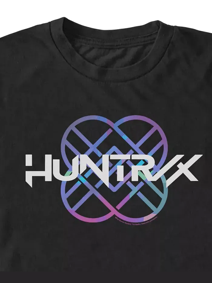 Мужская футболка K-Pop Demon Hunters с логотипом Huntrix Fifth Sun — изображение 2 из 3, черный