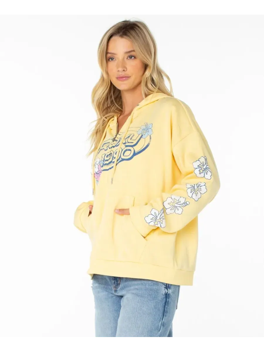 Худи оверсайз с принтом Sundown Full-Zip Roxy — изображение 4 из 5, золотистый