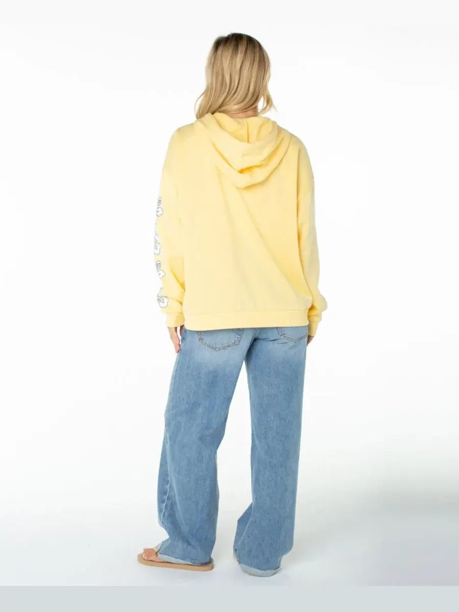 Худи оверсайз с принтом Sundown Full-Zip Roxy — изображение 5 из 5, золотистый