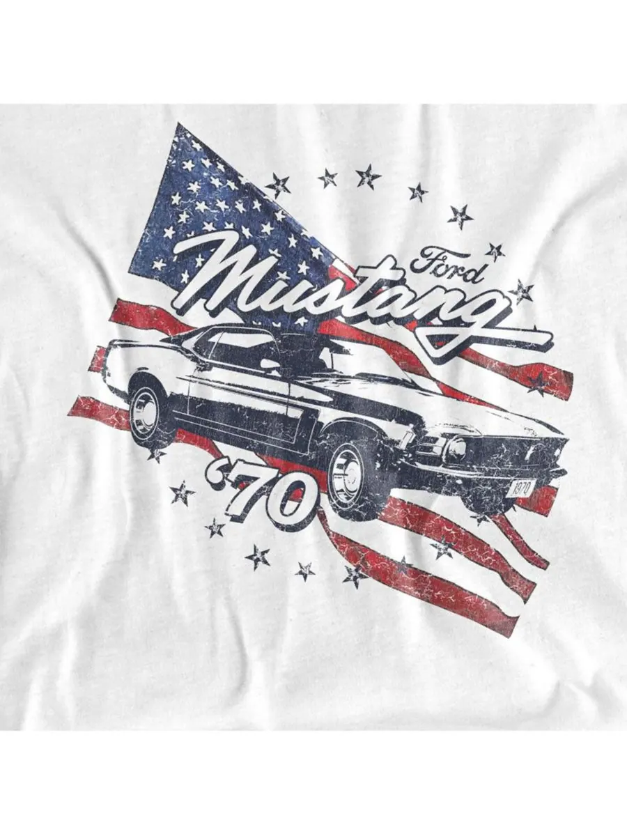 Мужская футболка Ford 70 Mustang — изображение 2 из 3, белый