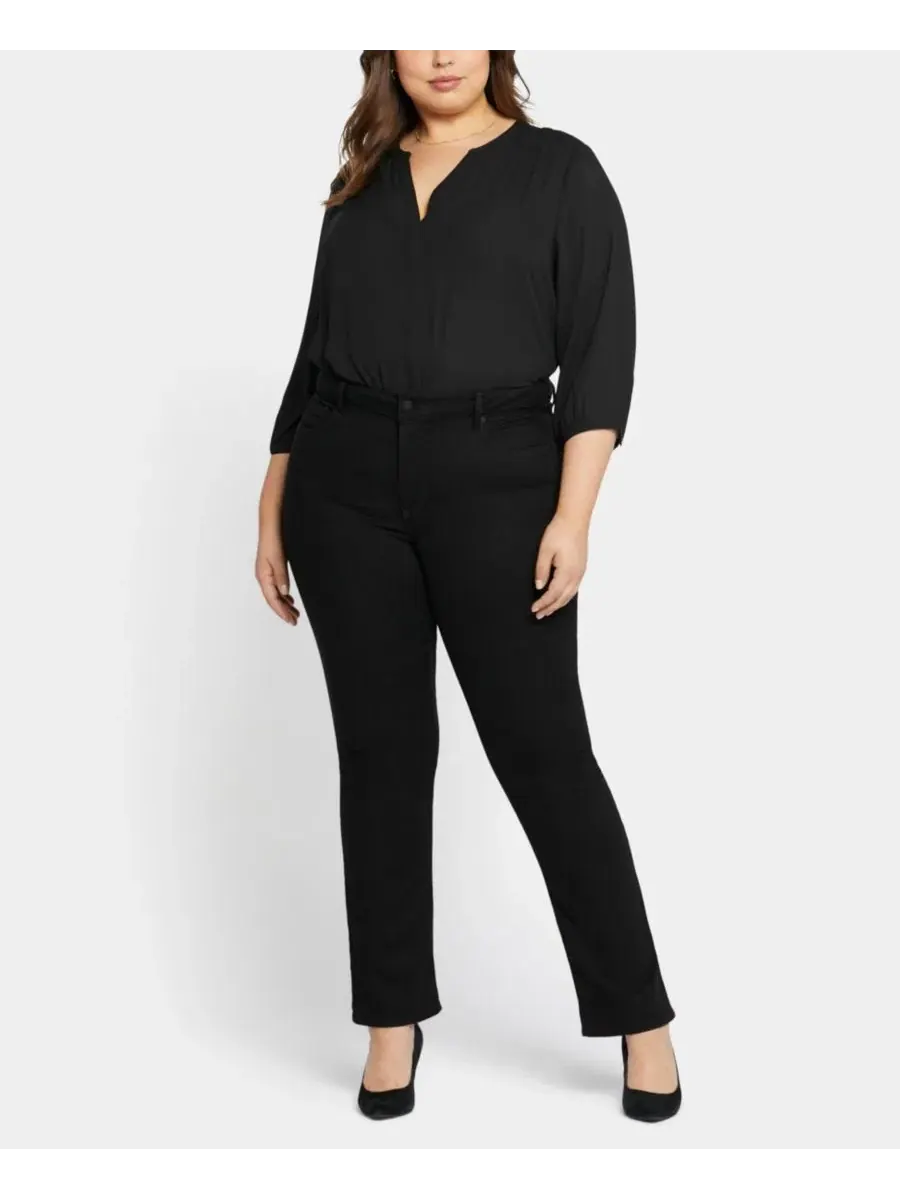 Джинсы прямого кроя Marilyn Straight Plus Size NYDJ — изображение 1 из 6, черный
