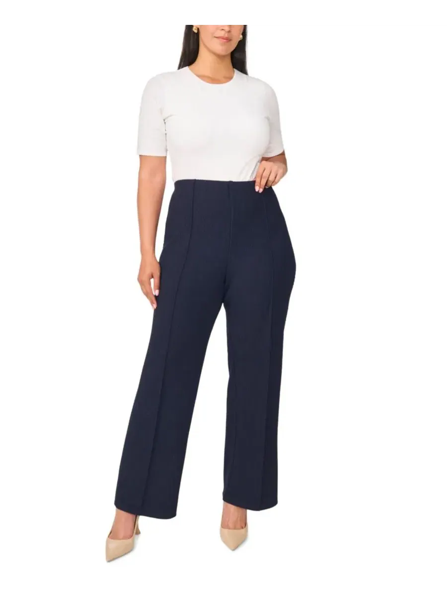 Брюки-клеш с защипами Plus Size Pull-On Pintuck Kick Flare Vince Camuto — изображение 4 из 10, классический темно-синий