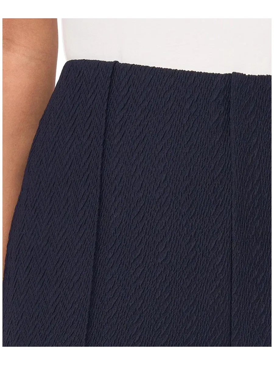 Брюки-клеш с защипами Plus Size Pull-On Pintuck Kick Flare Vince Camuto — изображение 6 из 10, классический темно-синий