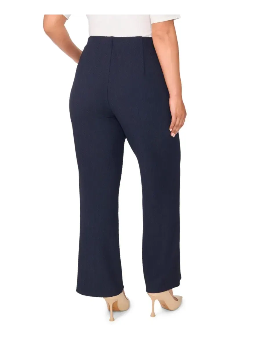 Брюки-клеш с защипами Plus Size Pull-On Pintuck Kick Flare Vince Camuto — изображение 7 из 10, классический темно-синий