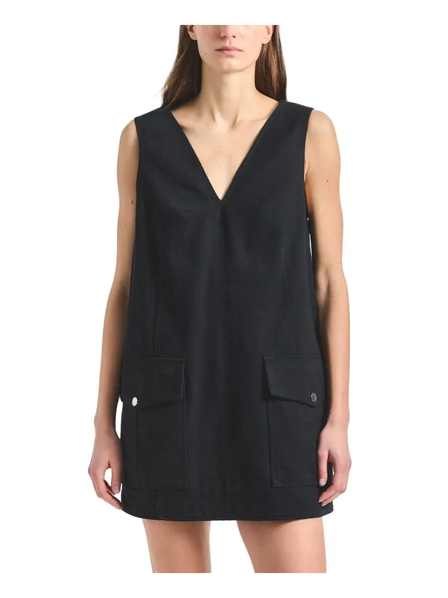 Платье-трапеция Xander Washed Cotton Twill Derek Lam 10 Crosby — изображение 1 из 4, черный