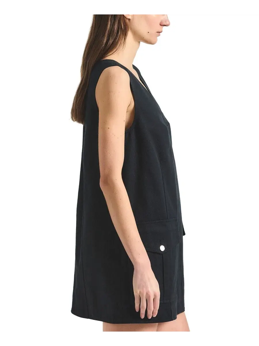 Платье-трапеция Xander Washed Cotton Twill Derek Lam 10 Crosby — изображение 2 из 4, черный