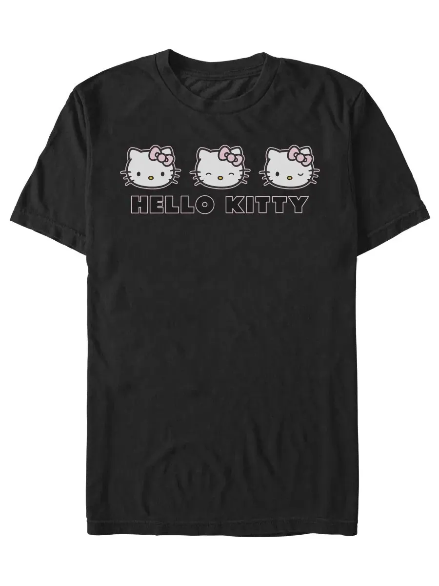 Футболка с принтом Hello Kitty Expressions Fifth Sun — изображение 1 из 3, черный