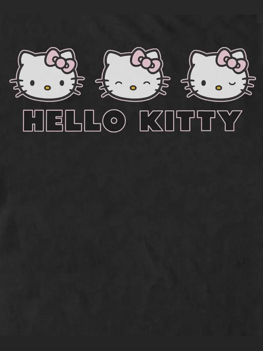 Футболка с принтом Hello Kitty Expressions Fifth Sun — изображение 3 из 3, черный