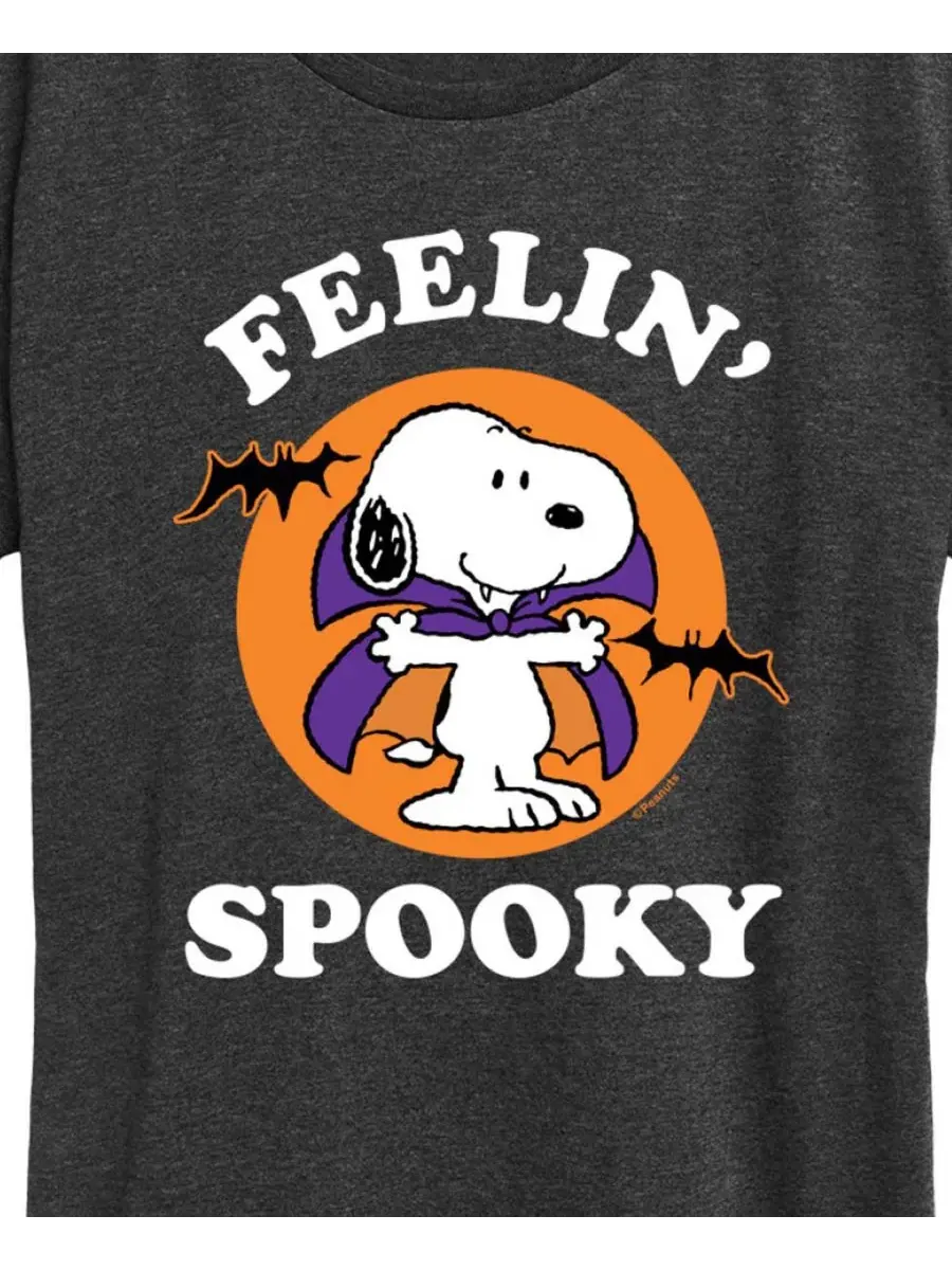 Женская футболка с коротким рукавом и графическим принтом "Snoopy Halloween Feelin' Spooky" Hybrid — изображение 4 из 5
