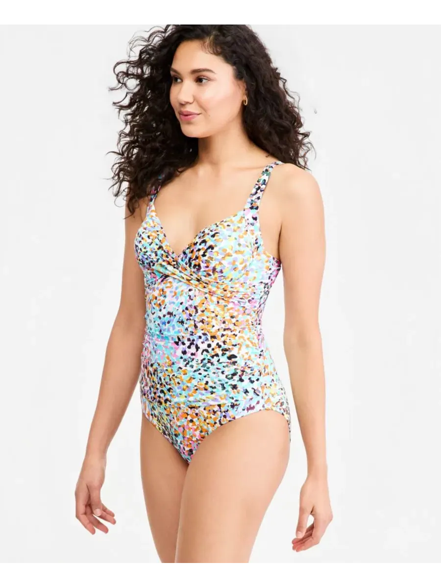Женский цельнокроеный купальник с драпировкой и косточками, модель Drape-Front Underwire Anne Cole — изображение 4 из 6