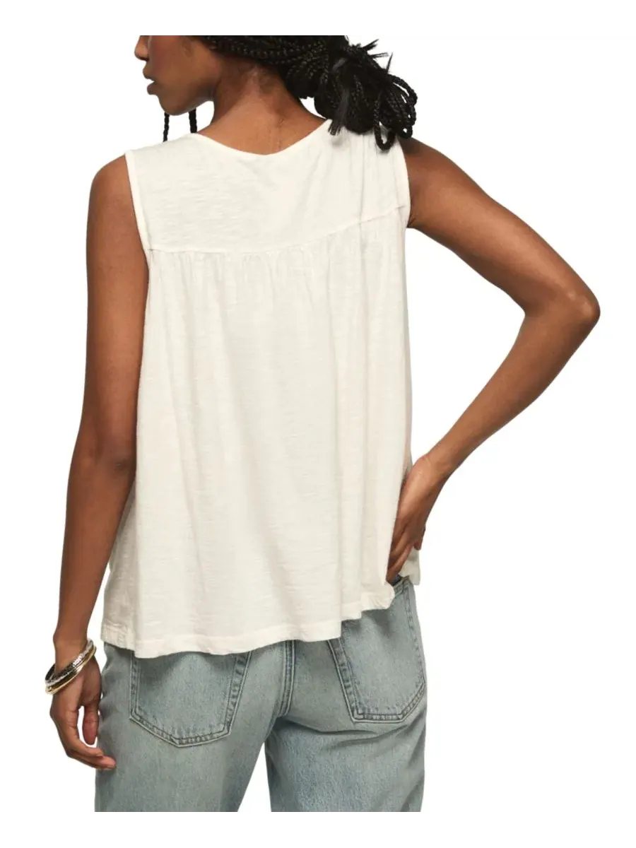 Женский топ без рукавов с кружевной вставкой Whisper White Lucky Brand — изображение 5 из 5, белый