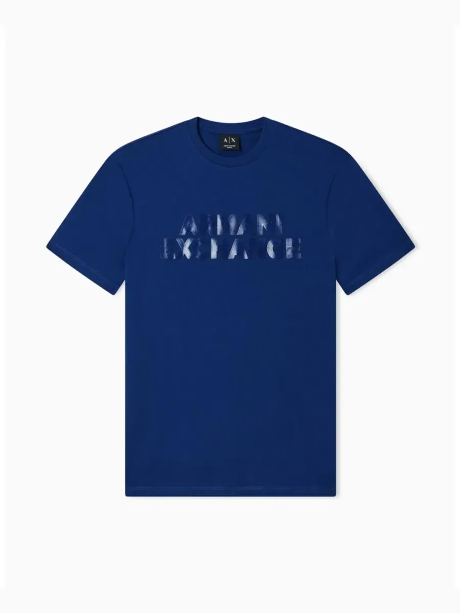 Мужская футболка с логотипом Elevated A|X Armani Exchange — изображение 5 из 5, синий