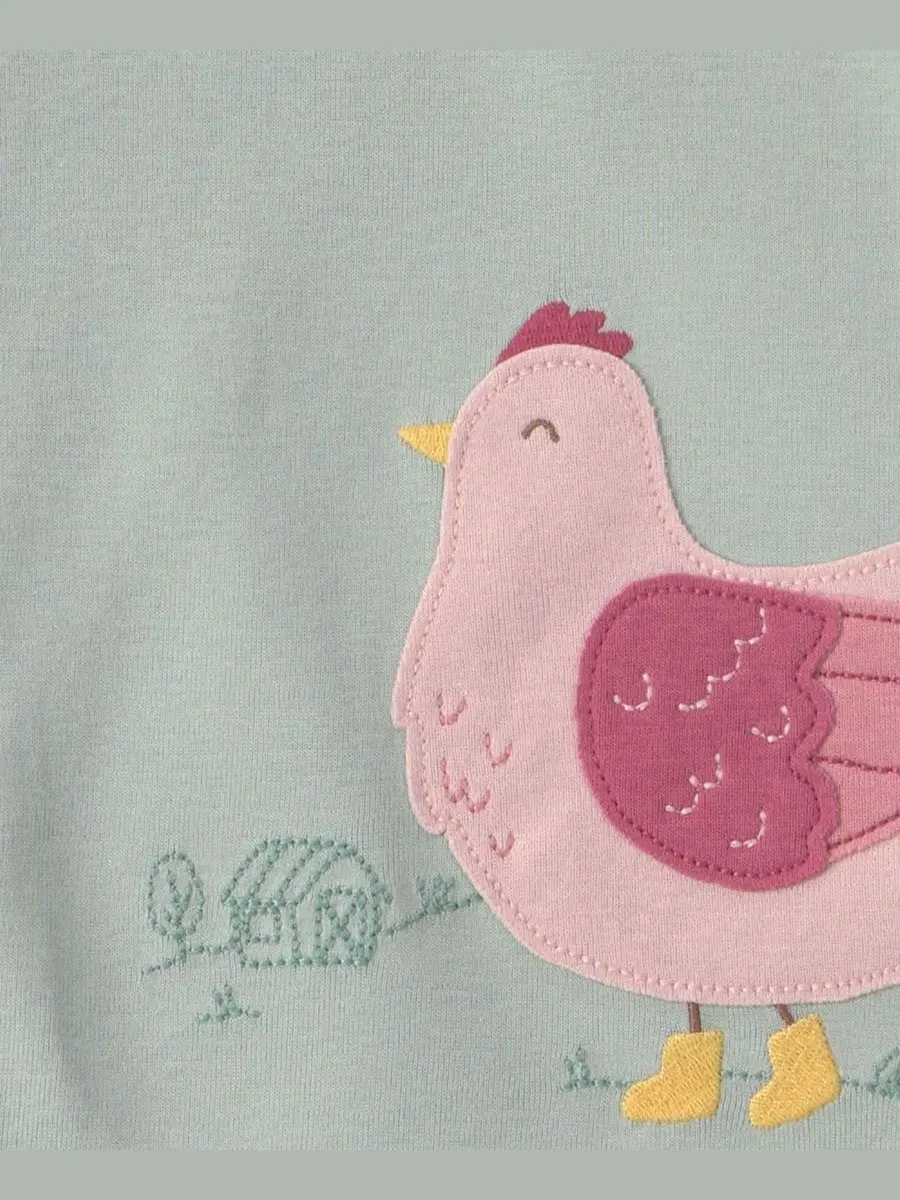 Комплект пижам из 4 предметов с длинным рукавом и принтом Country Chicken Carter's — изображение 2 из 5, зеленый/кремовый