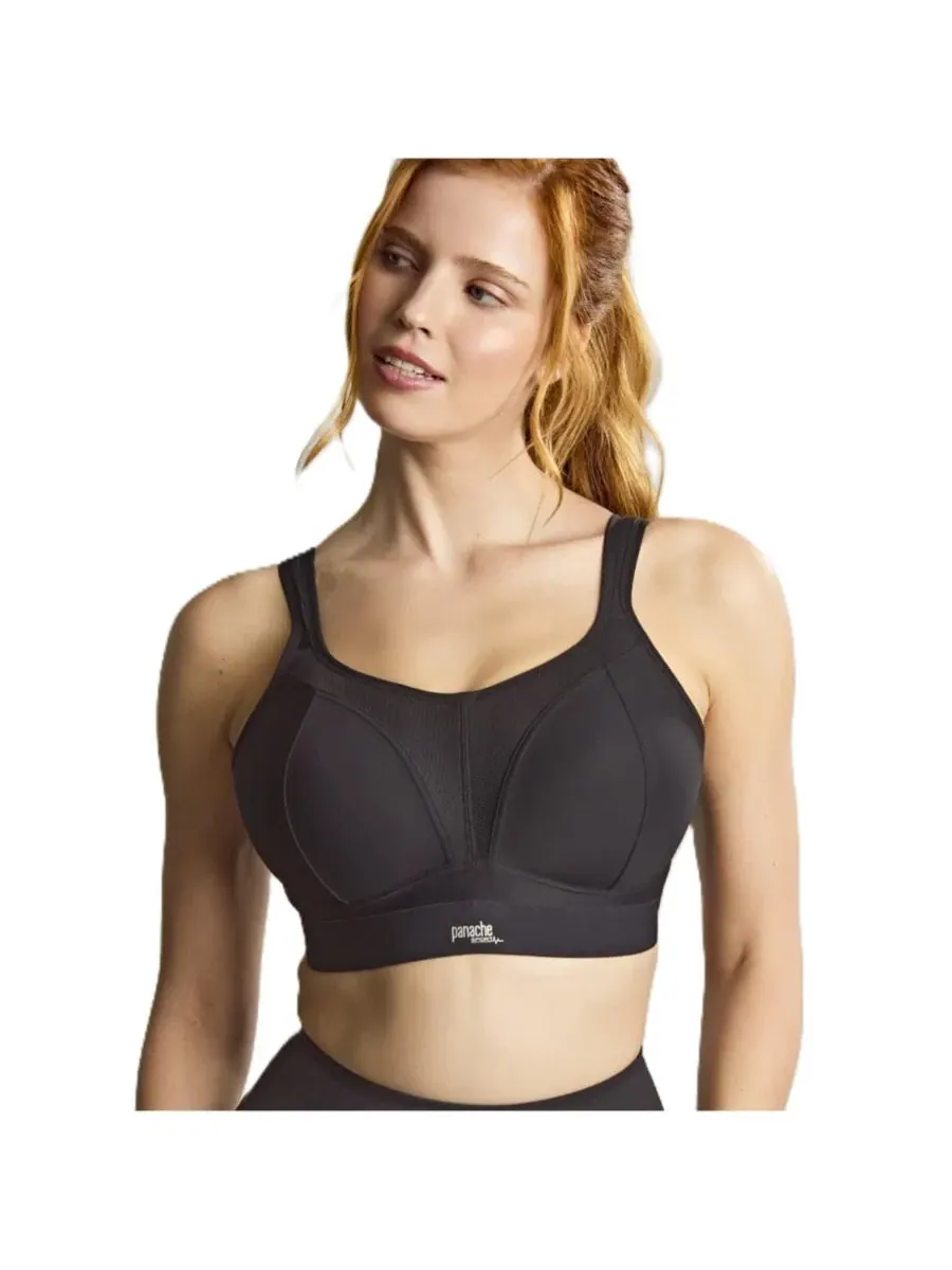Спортивный бюстгальтер с мягкой чашкой Panache Boundless High Impact — черный