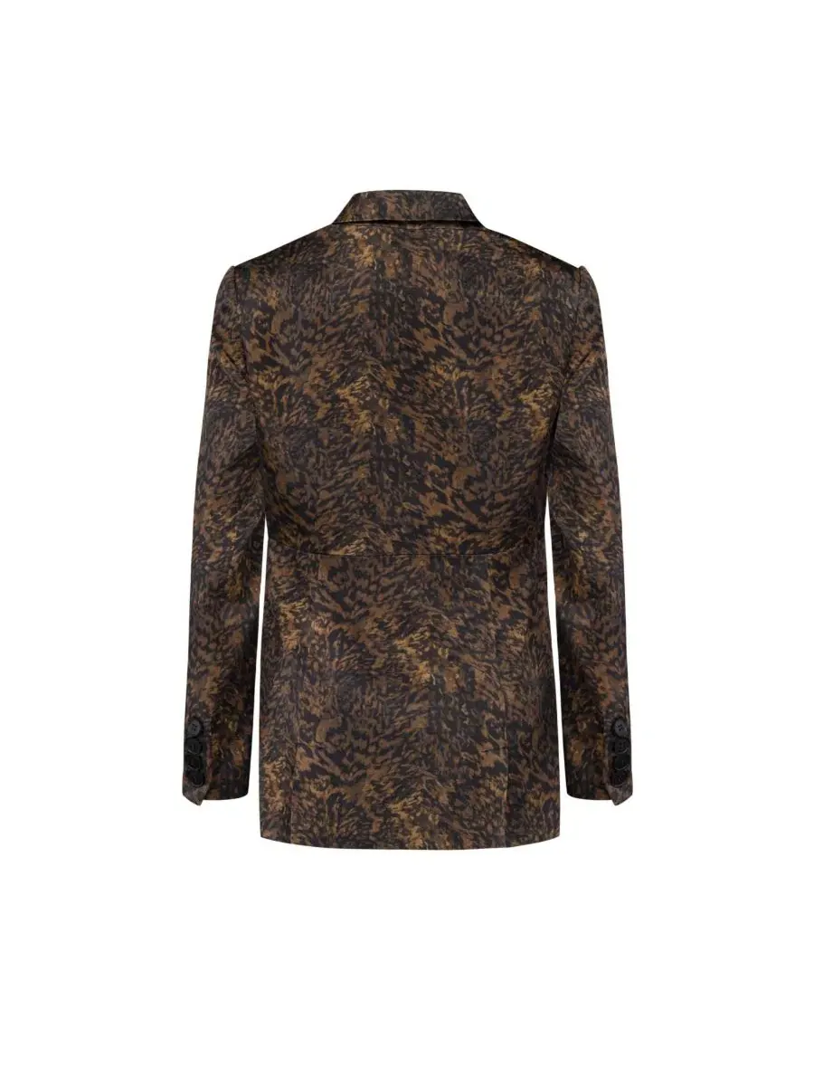 Жакет с леопардовым принтом Kangaroo Blazer Jacket PCFG — изображение 5 из 6, коричневый