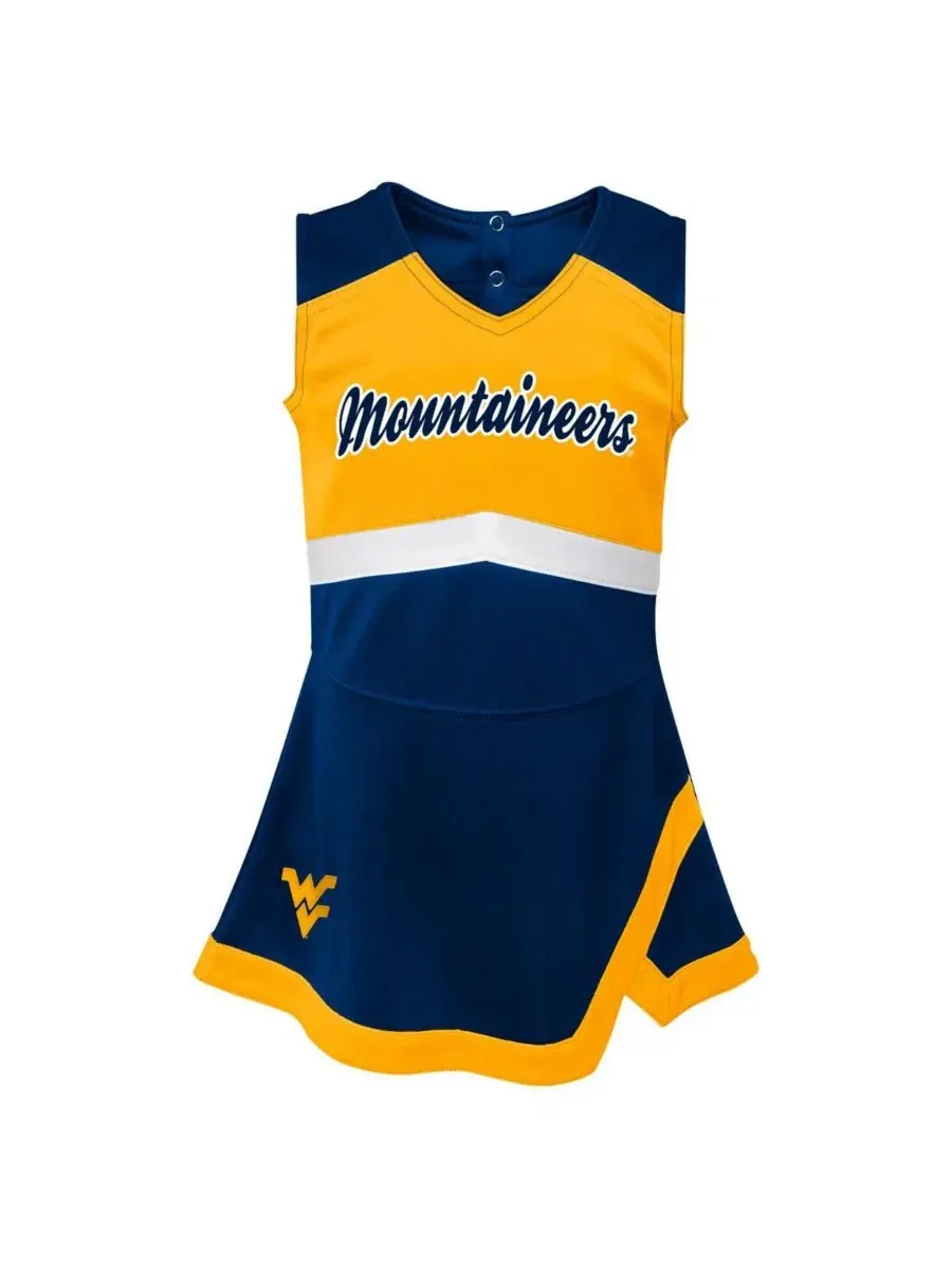Комплект платье-трапеция и шорты с принтом West Virginia Mountaineers Outerstuff — изображение 4 из 4, темно-синий